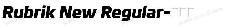Rubrik New Regular字体转换